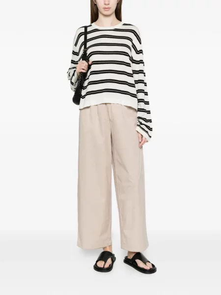 Pulover Soft Goat lung fără armătură alb