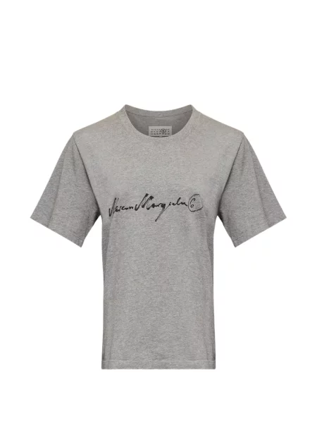 Tricou Mm6 Maison Margiela cu imagine din jerseu gri