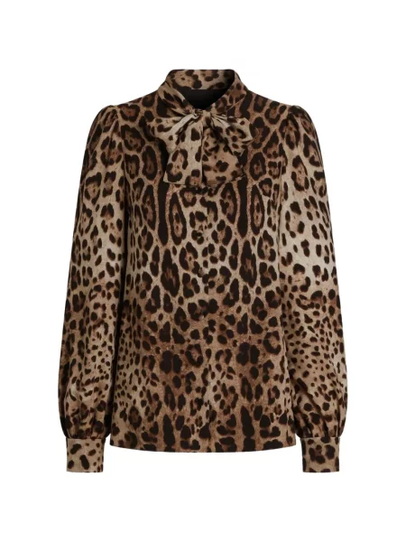 Cămașă Dolce & Gabbana de mătase cu imagine