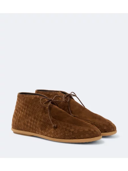 Ghete desert Bottega Veneta din piele de căprioară maro