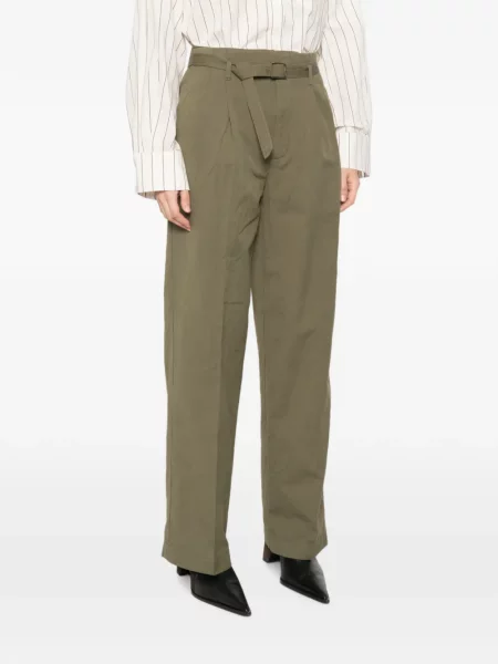 Cu centură pantaloni Polo Ralph Lauren verde