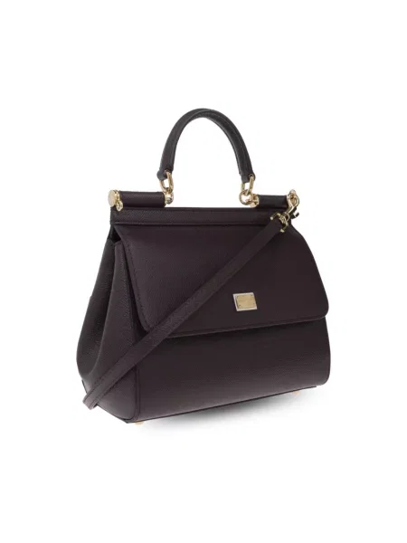 Torebka Dolce And Gabbana skórzana z nadrukiem czerwona