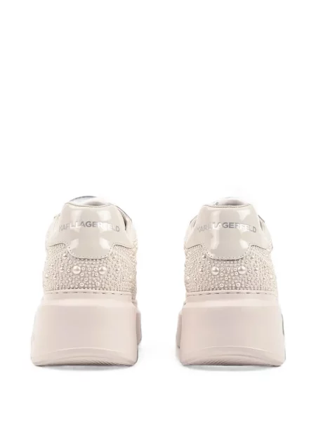 Sneakerși Karl Lagerfeld cu perle chunky