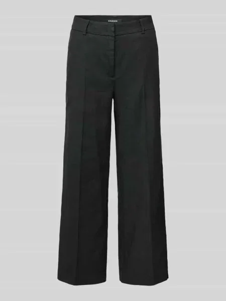 Spodnie lniane w kant model ‘CALIFORNIA’ Cambio czarne