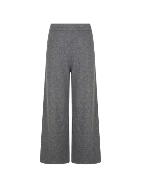 Pantaloni The (alphabet) din cașmir gri