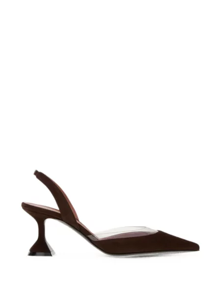 Pantofi cu toc Amina Muaddi slingback alb