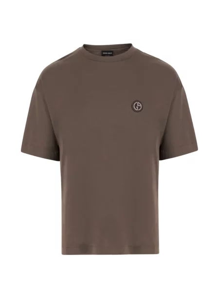 Tricou Giorgio Armani cu autograf maro