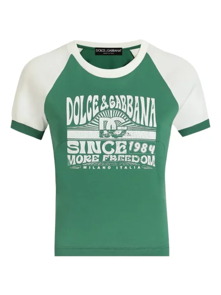 Grafic tricou Dolce & Gabbana cu imagine verde