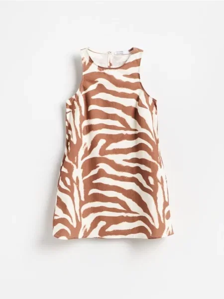 Reserved Rochie mini cu amestec de in multicolor