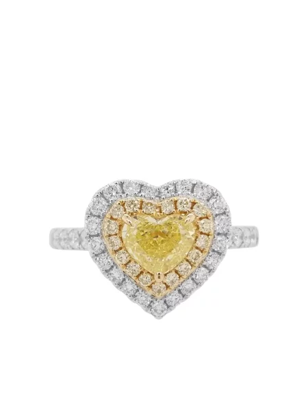 Inel Hyt Jewelry cu motiv cu inimi alb