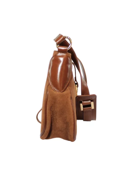 Torebka My Best Bags zamszowa brązowa