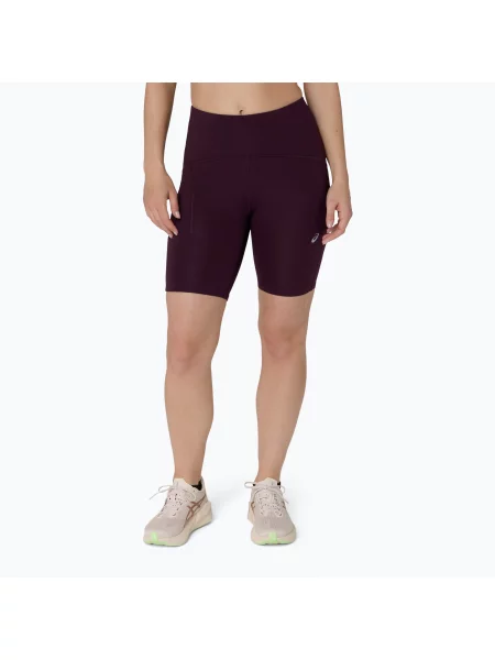 Pantaloni scurți de alergare pentru femei Asics Road High Waist Sprinter dark aubergine