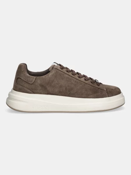 Guess Sneakers ELBA | piele întoarsă maro