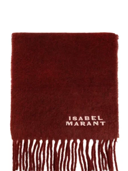 Fular Isabel Marant cu broderie roșu