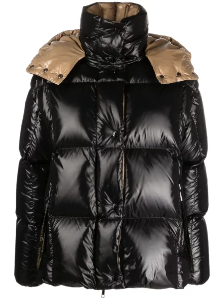 Geacă cu puf Moncler cu glugă negru