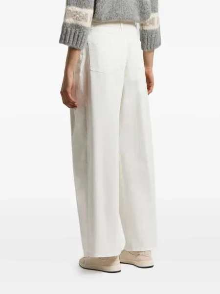 Blugi Peserico plisate alb