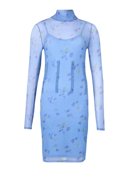 HUGO Obleka Nortenisa svetlo / temno / oliva modra