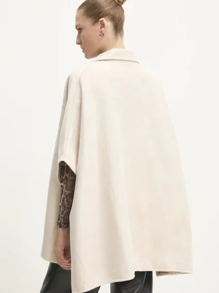 Bunda Answear Lab přechodná oversize béžová