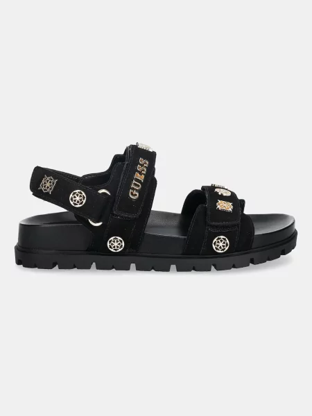 GUESS Sandale cu baretă FLORIZI auriu negru