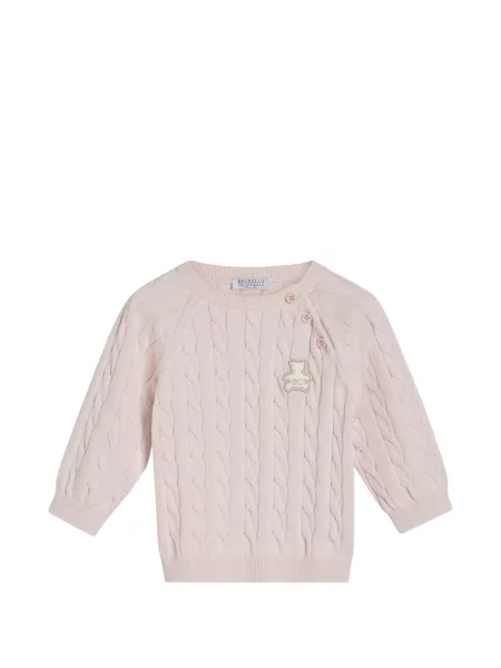 Sweter dziecięcy Brunello Cucinelli różowy