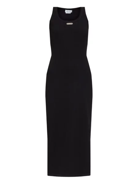 Костюм миди рокля Alexander Mcqueen без ръкави до коляното черно