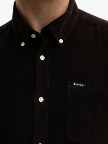 Cămașă Barbour de catifea cord maro