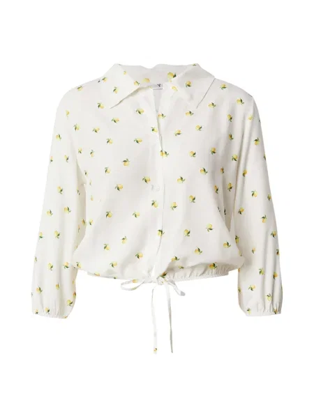 Hailys Bluză galben lămâie / verde alb