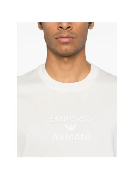 Koszulka Emporio Armani z okrągłym dekoltem biała