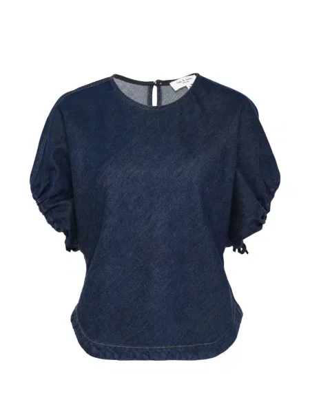 Top Rag & Bone cu volane albastru