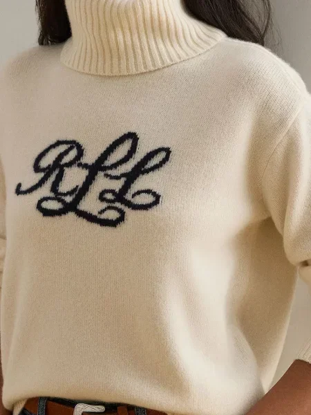 Светр з кашеміру Lauren Ralph Lauren гольф бежевий
