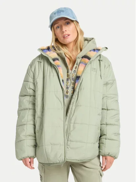 Billabong Μπουφάν μεταβατικό Happy Camper πράσινο