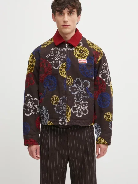 Kenzo jachetă de Futura Zip Up Utility de tranzitie maro