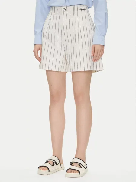 Pepe Jeans Шорти з тканини Henar бежевий