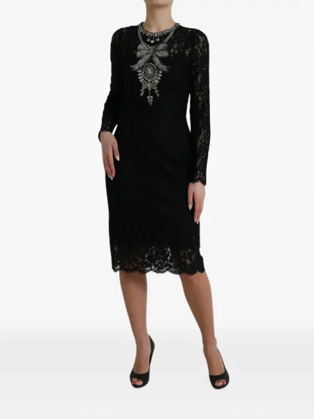 Rochie midi Dolce & Gabbana din dantelă negru