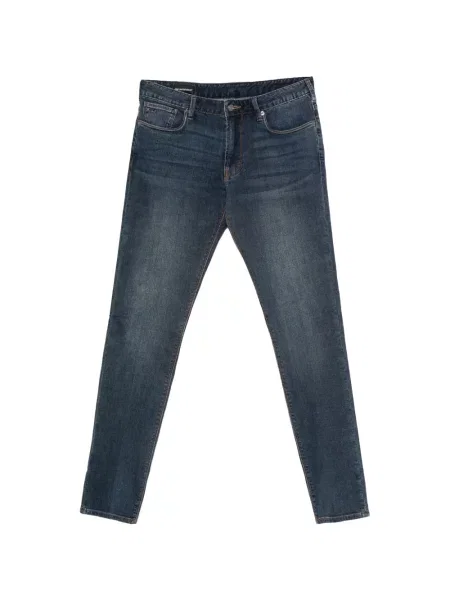 Blugi Emporio Armani cu autograf albastru