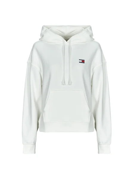 Hanorac cu glugă Tommy Jeans alb