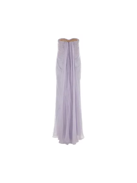 Sukienka Alexander Mcqueen szyfonowa fioletowa