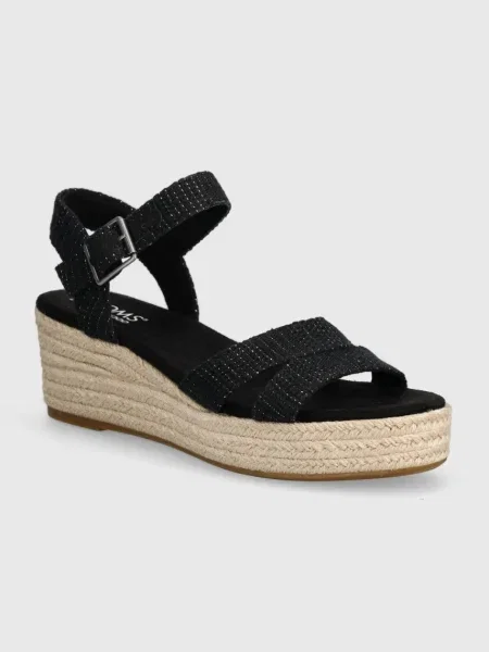 Еспадрили Toms Audrey със скосена платформа черно