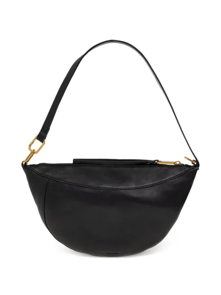 Geanta de piele Allsaints din piele negru