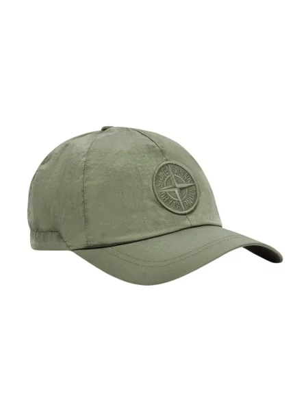 Czapka z daszkiem Stone Island z kamieniami zielona
