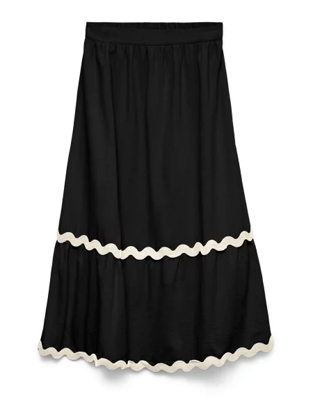 Vero Moda Curve Fustă bej negru