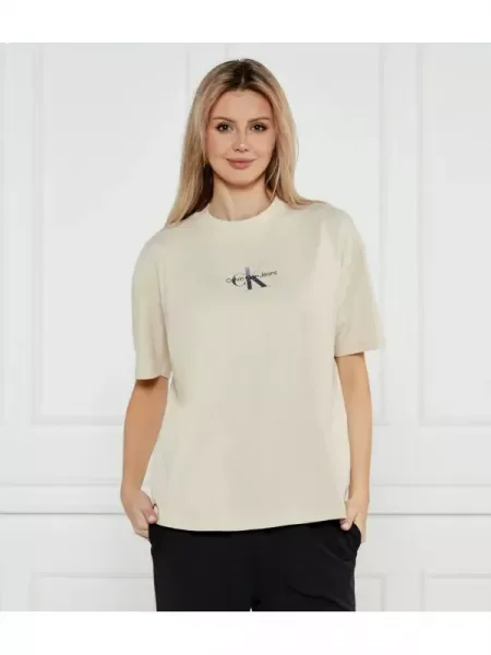 Calvin Klein Jeans Tricou | Boyfriend fit bej