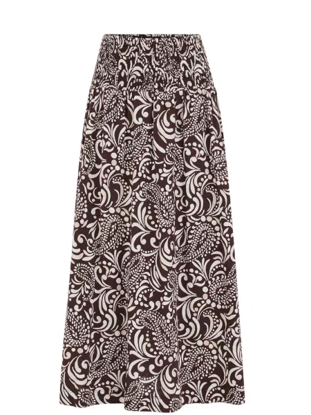 WE Fashion Szoknyák sötét barna fehér
