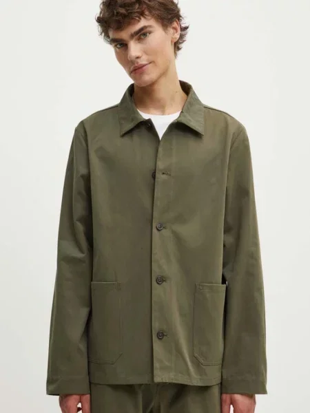 Яке A.P.C. veste kerlouan logo преходен модел зелено