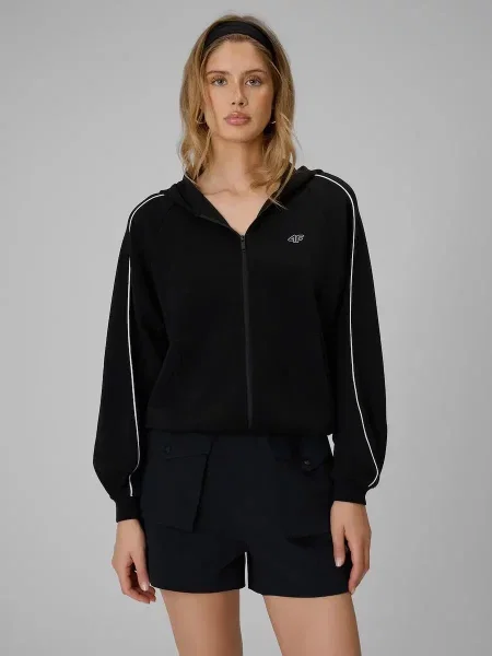 Bluza dresowa regular z kapturem 4F czarna