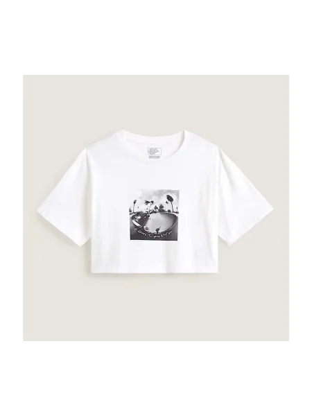 Cropp tricou Vans alb