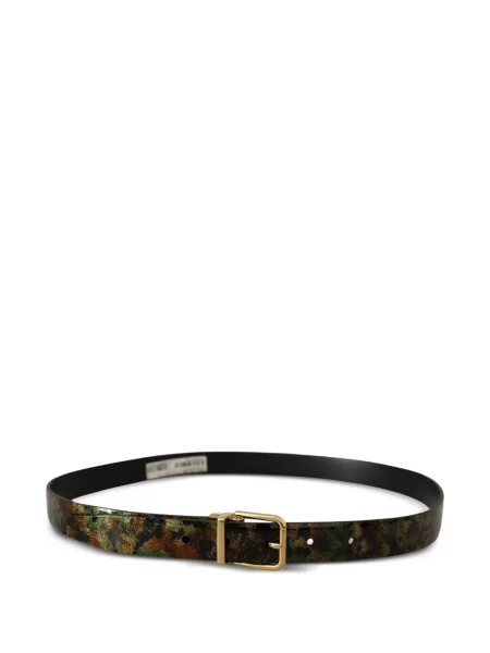 Curea Dolce & Gabbana din piele cu imagine cu model camuflaj negru