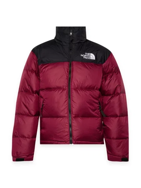THE NORTH FACE Zimná bunda Retro Nuptse vínovo červená / čierna biela