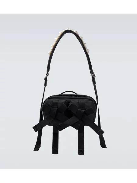 Klasická taška Simone Rocha s mašlí černá