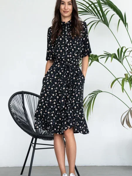 Сукня міді RiMari текстиль чорний